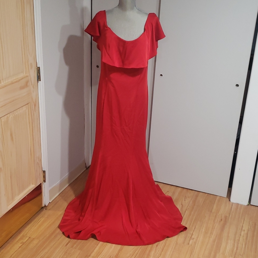 RED off the shoulder Dress